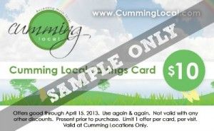 Cumming Local Savings Card Cumming Local Savings Card