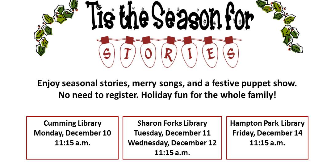 Forsyth County Library - Christmas Storytimes Forsyth County Library - Christmas Storytimes