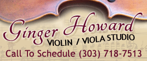 Sponsor Spotlight:  Ginger Howard Violin / Viola Studio