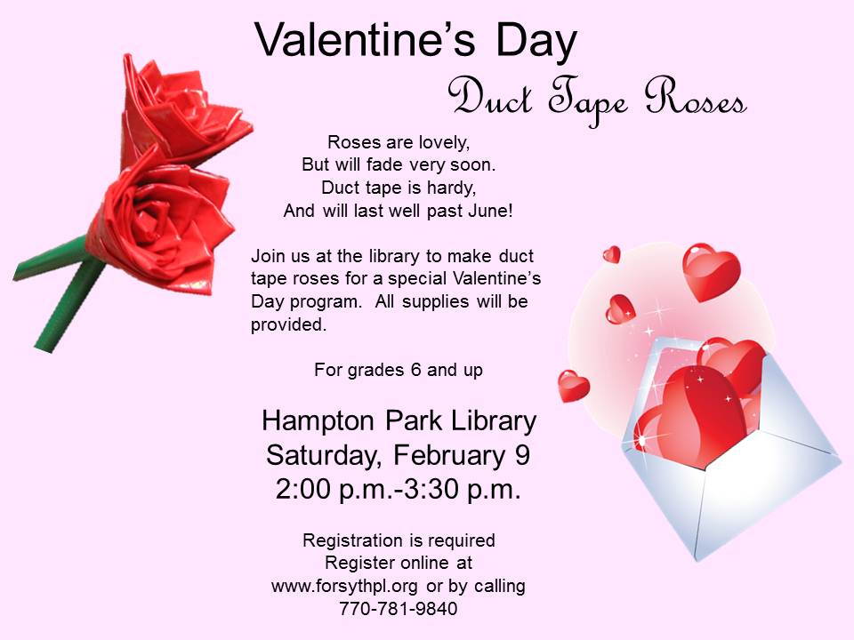 Hampton Park Library hosts "Duct Tape Roses"