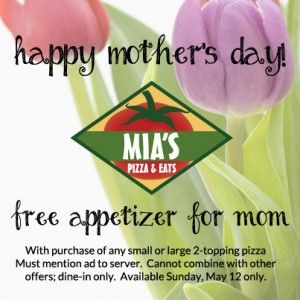 Mother's Day Coupon from Mias