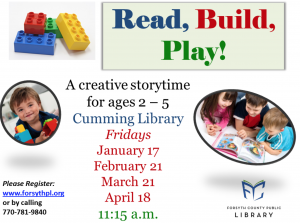 Read, Build, Play at the Cumming Library