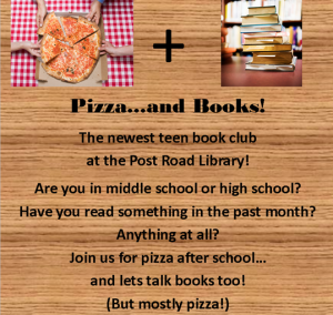 Pizza and Books at Post Road Library