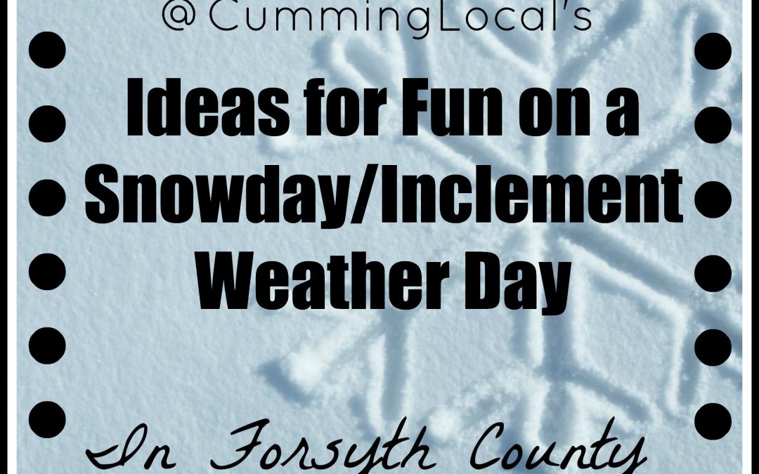 10+ Fun Things To Do On An Inclement Weather Day in Forsyth County