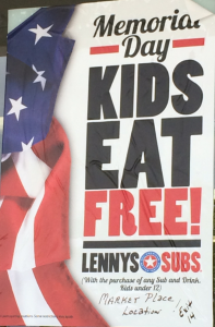 Lenny's Sub - Memorial Day