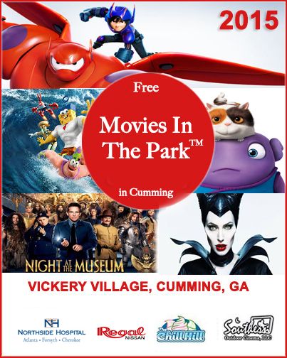 2015 Outdoor Summer Movies in Cumming GA, Forsyth County