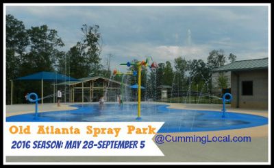 Old Atlanta Spray Pad in Forsyth County:  2016 Season