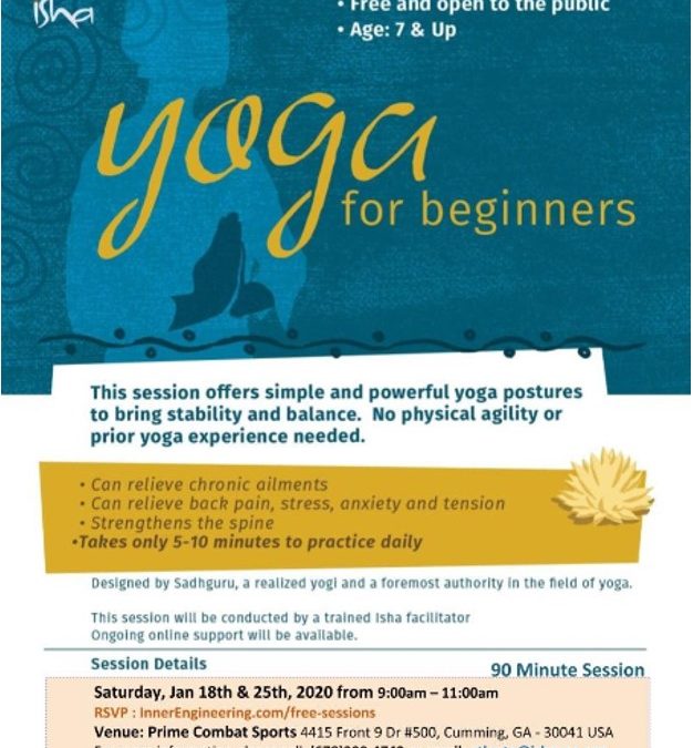 Yoga for Beginners (Upa Yoga) – Free and Open to All